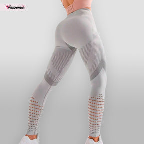 Calça Legging Fitness Modeladora Vazada Empina Bumbum