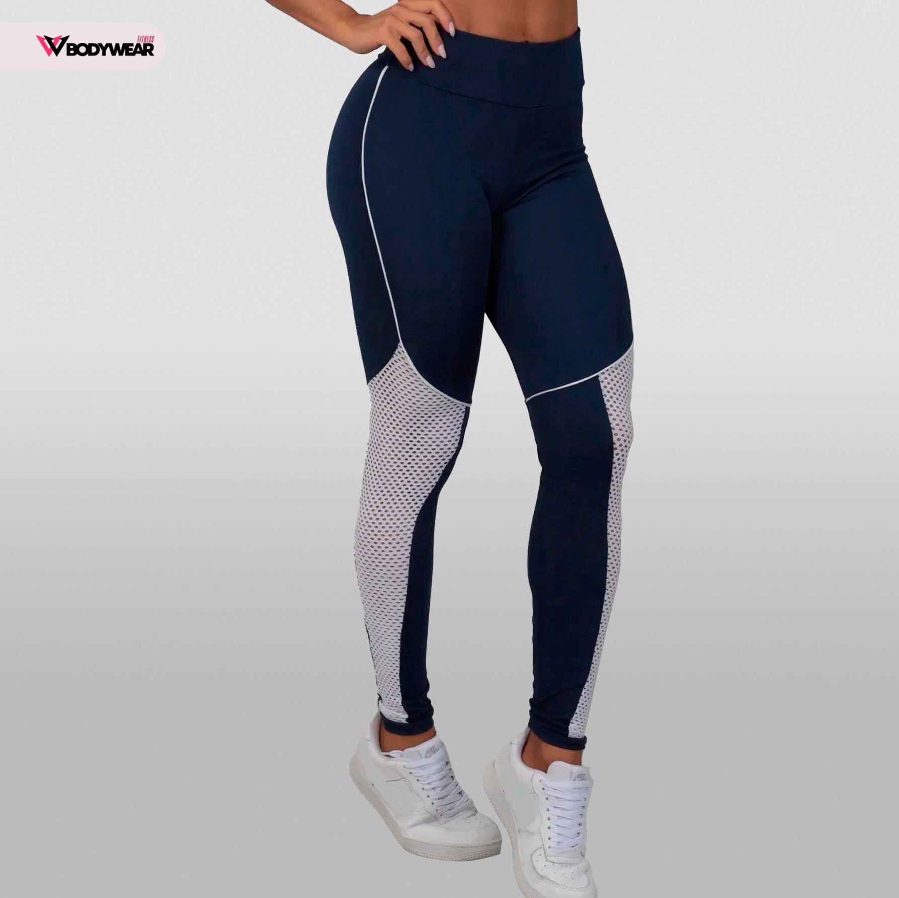 Calça Legging Fitness Detalhe Em Tule