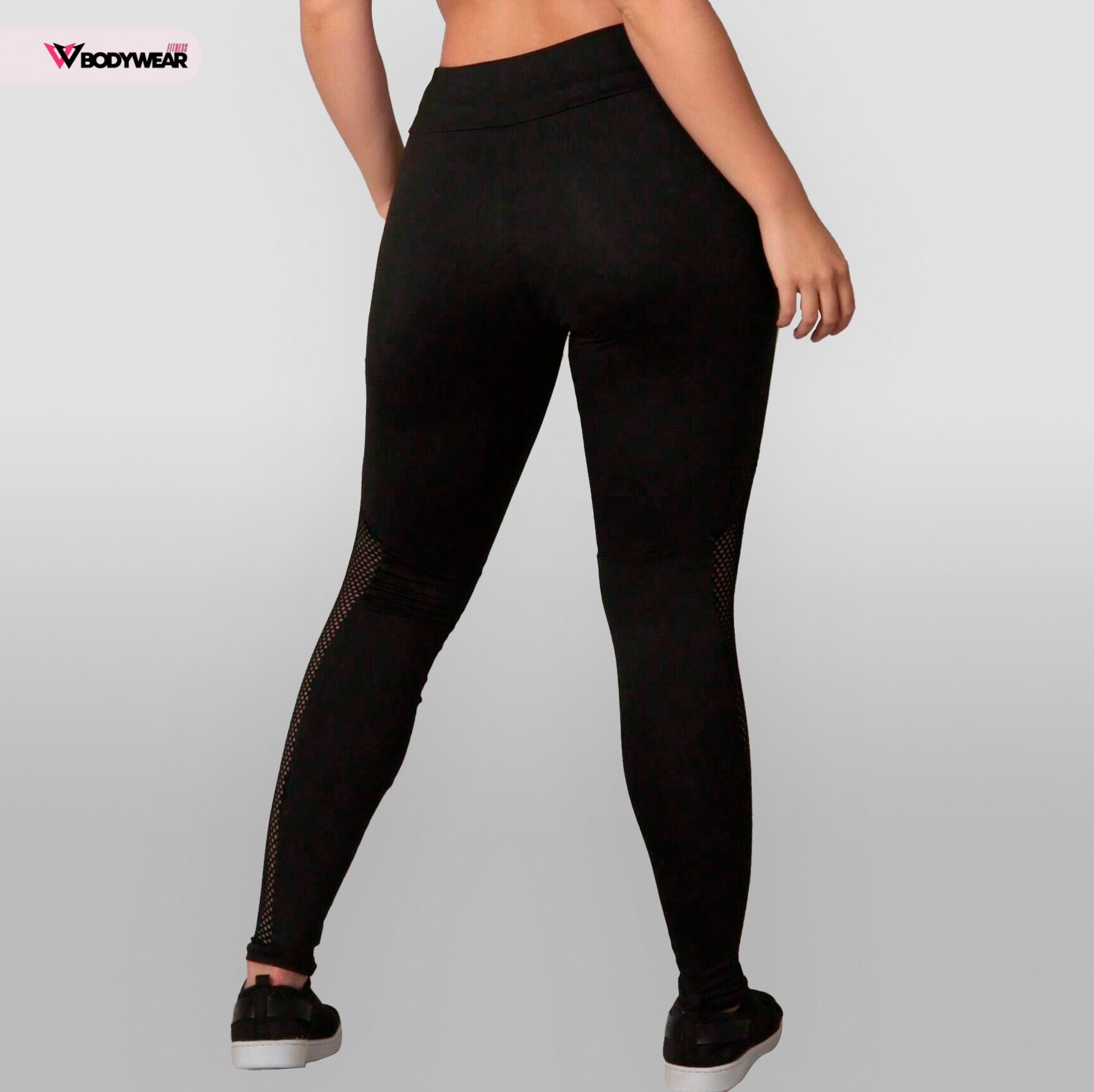 Calça Legging Fitness Detalhe Em Tule