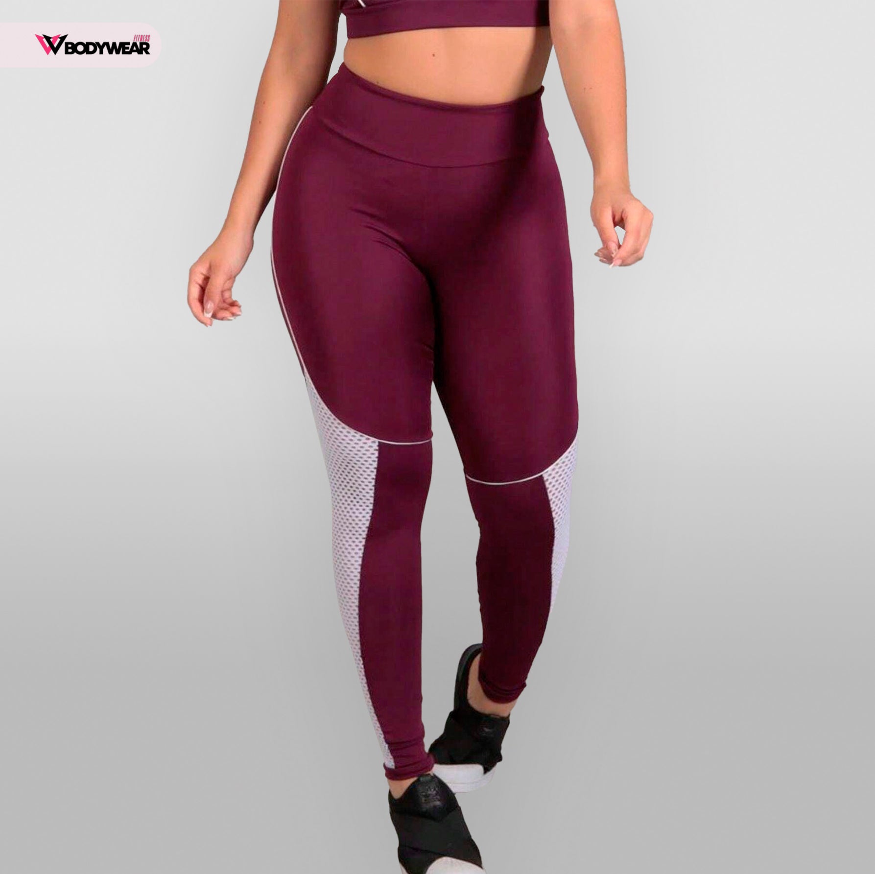 Calça Legging Fitness Detalhe Em Tule